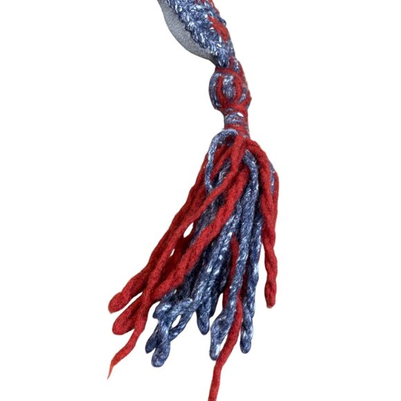 Native Creation Handmade gray red wool Earflap winter hat SKU 9173 - Picture 4 of 14